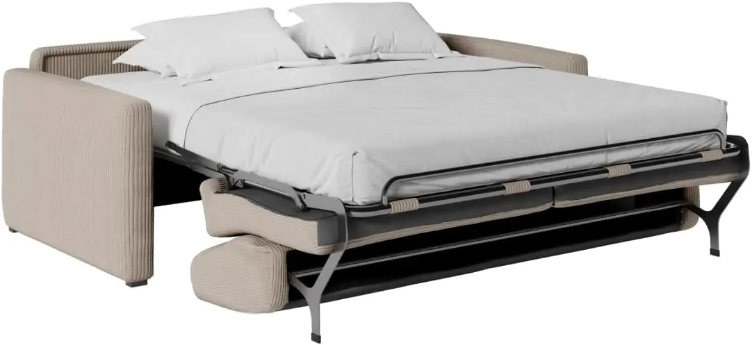 LOUNGITUDE Agathe 140x190 - mode lit avec matelas 13cm