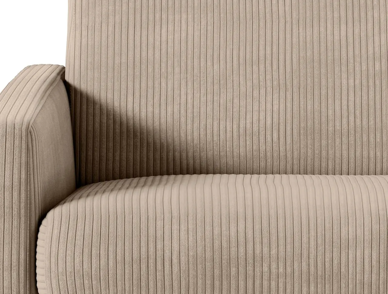 LOUNGITUDE Agathe 160x190 - détail tissu velours côtelé premium