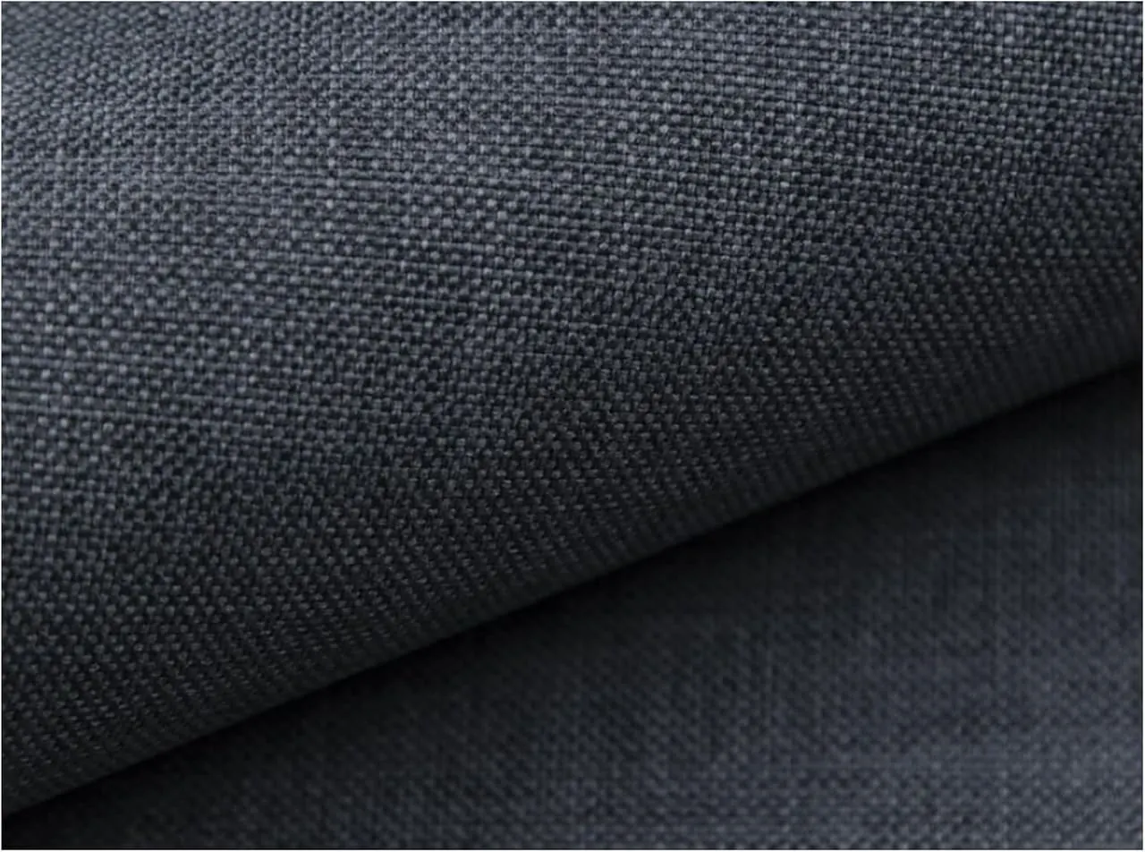 Détail du tissu bleu foncé du canapé LOUNGITUDE Express - texture et qualité du revêtement