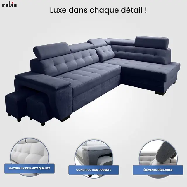 Robin Inspire Grand Canapé d'Angle Premium